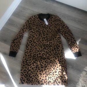 Cheetah print jcrew dress